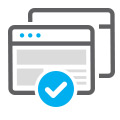 wesbite icon with tick
